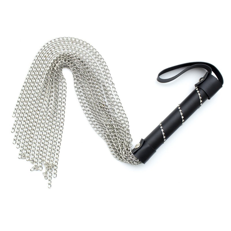 Metal Flogger With Diamond Handle - Click Image to Close