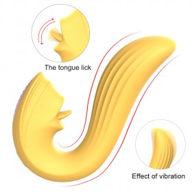 Velvet Kiss Licking Strap-on Vibrator