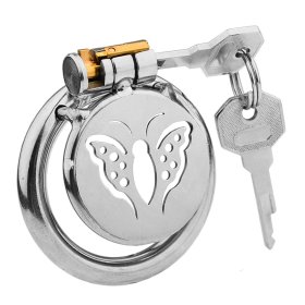 Butterfly Flat Chastity Cage With Urethral Sound