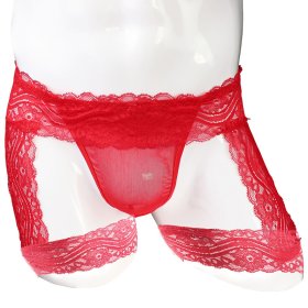 Men Lace Boxers Briefs Sexy Lingeries