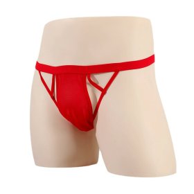Men See-through Hollowed-out Mesh Panty T-back