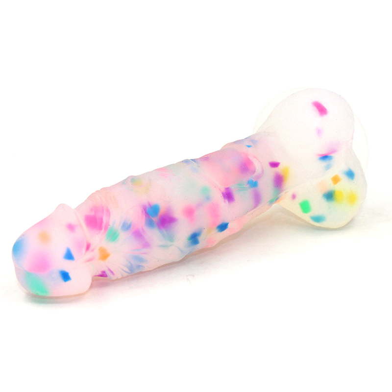 Jelly Colorful Liquid Silicone Dildo - Click Image to Close