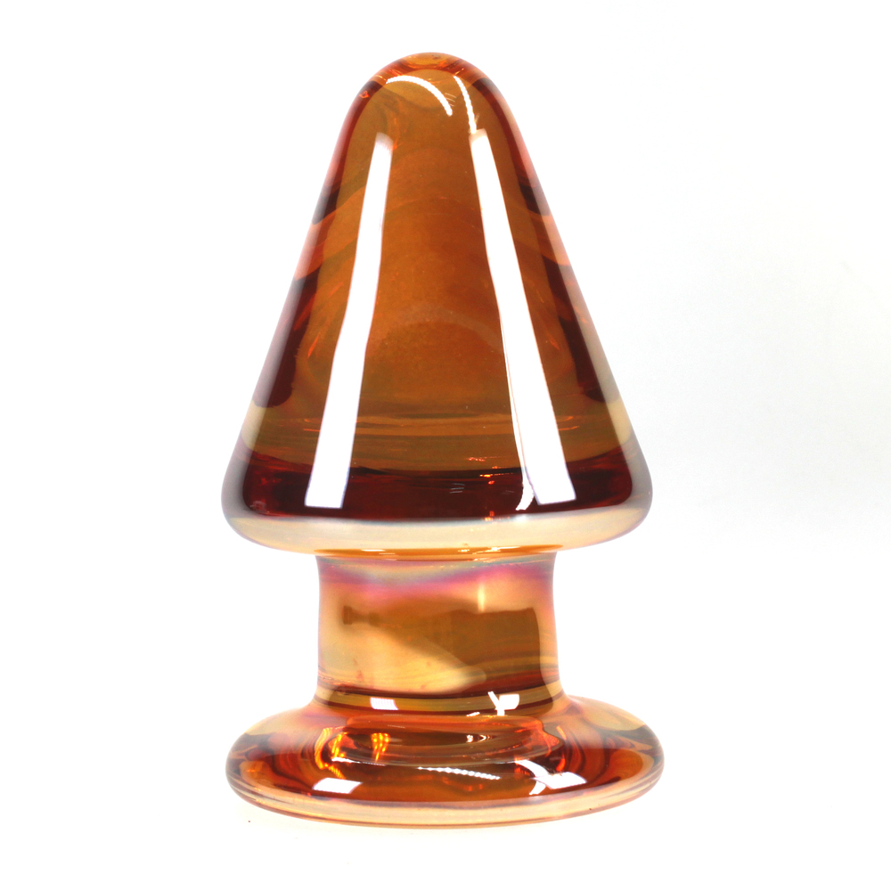 Almyty Golden Glass Butt Plug - Click Image to Close