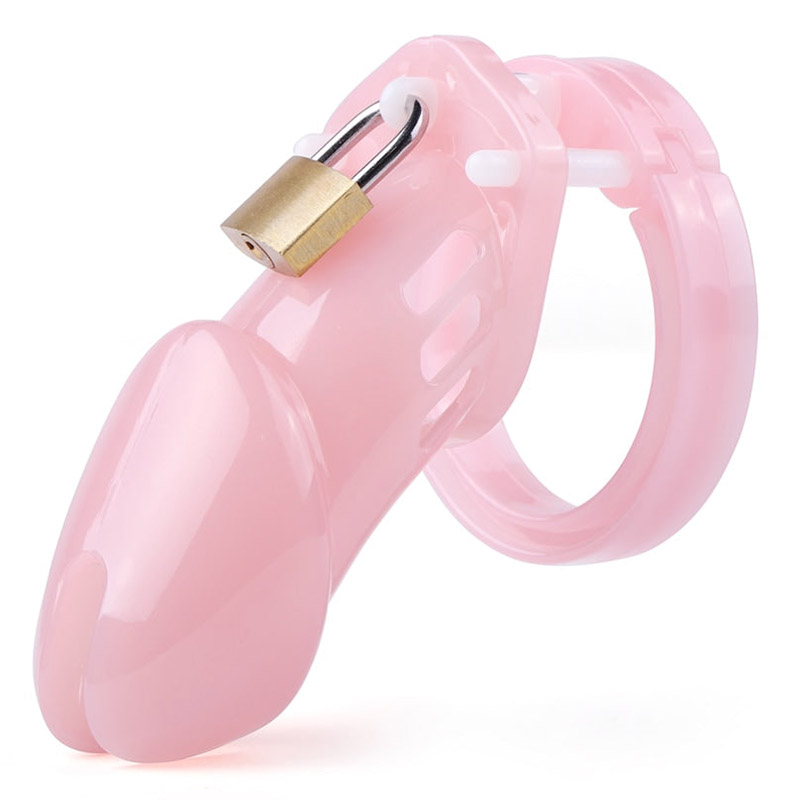 CB-6000 Male Chastity Cage - Pink - Click Image to Close