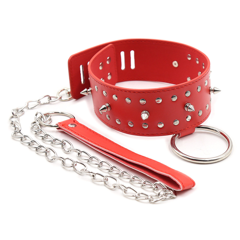 O Ring Neck Collar with Spikes - Click Image to Close