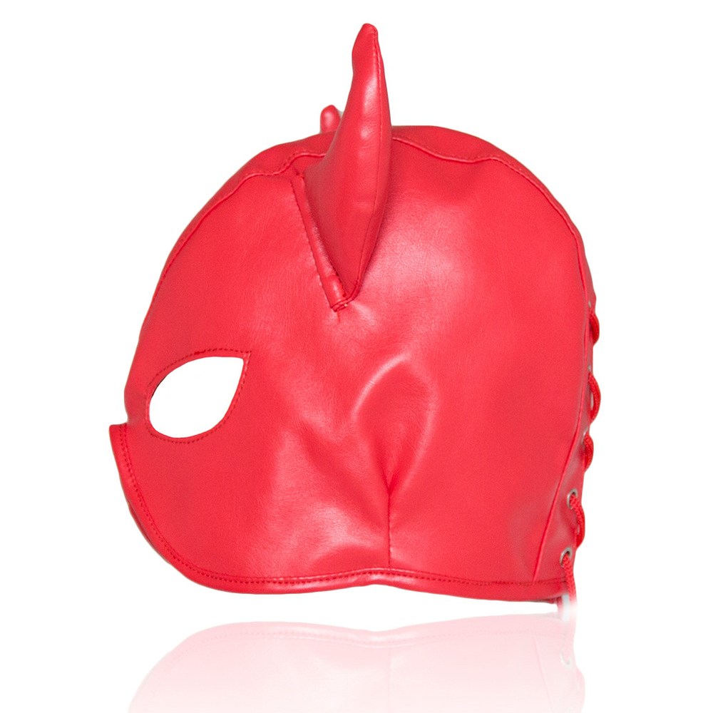 Ox Horn Face Extreme Restraint Hood - Click Image to Close