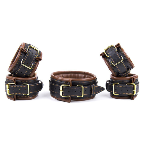 Neck Collar And Cuffs Bondage Kit - Click Image to Close