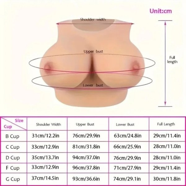 Round Collar Crossdresser Breast Forms - Cotton