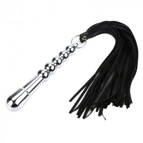 Metal Handle With Leather Whip