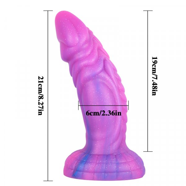 Colorful Flash 21 CM/8.2" Silicone Dildo