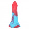Blue And Red Realistic Dong - 22cm/8.6"