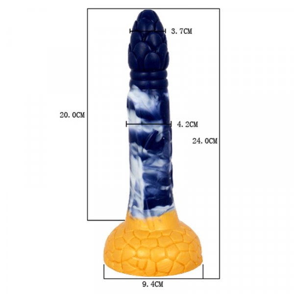 Darkblue Liquid silica gel Dildo- 07