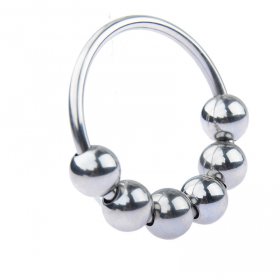 Steel Cock Ring/Glans Ring With 6 Balls