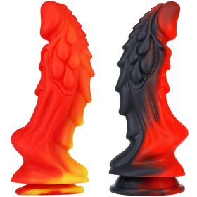 Unicorn Lifelike Silicone Dildo - Fire