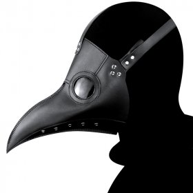 Plague Doctor Long Nose Faux Leather Venetian Mask