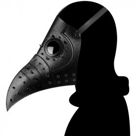 Steampunk Cutout Rivets Long Beak Mask