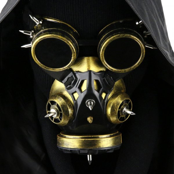 Steampunk Goggles Rivets Splice Mask