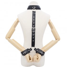 3-in-1 SM Bondage Set with Collar and Handcuffs