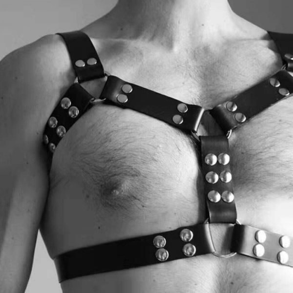 Chest Harness Punk Costume Straps - Double Nail