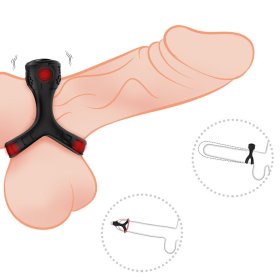 Double Cock Ring with Clitoral Stimulator