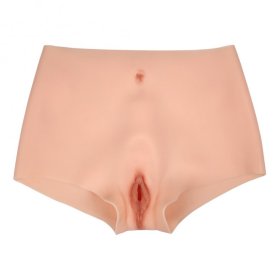 Realistic Fake Vagina Pants with Navel
