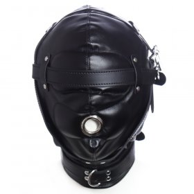Blindfolded Hood With Mouth Hole - Matte
