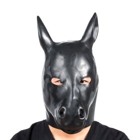 Latex Mask Horse Head Hood