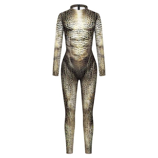 Print Halloween Costume Petsuit - Snakeskin