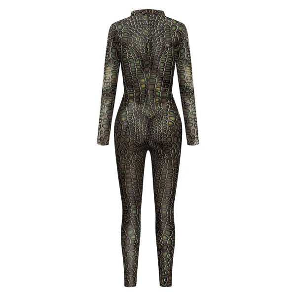 Print Halloween Costume Petsuit - Snakeskin