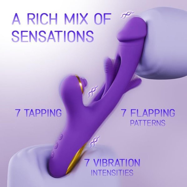Flapping Vibrator with G Spot Vibration & Clitoral Tapping