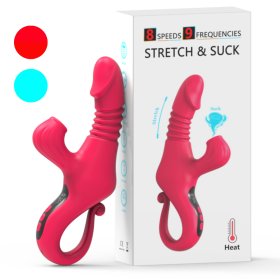 Stretch And Suction Vibration Dildo