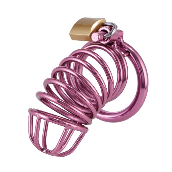 Gold Metal Chastity Cage Device(3 Rings)
