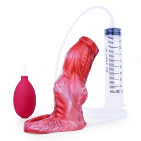Squirting Flame Lifelike Penis Sleeve - A