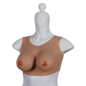 Round Collar Crossdresser Breast Forms - Silicone