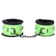 Fuzzy Leather Handcuffs