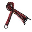 Red and Black Duel Braided Rope Flogger