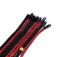 Red and Black Duel Braided Rope Flogger