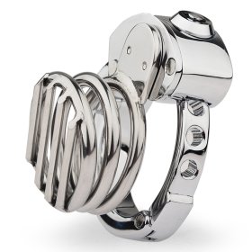Plate Cage Chastity Device - Adjustable Ring