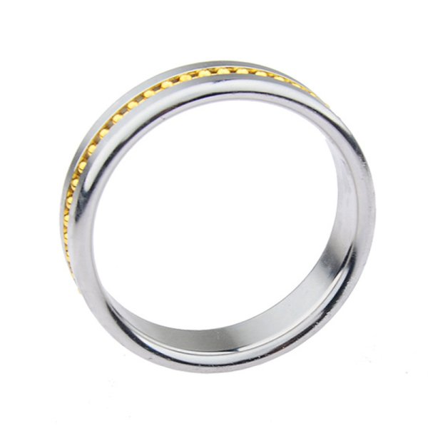 Metal Cock Ring with Grooves