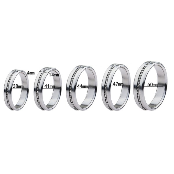 Metal Cock Ring with Grooves
