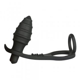 P Spot Vibrating Anal Plug with Cock Ring