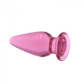 Pink Lady Glass Butt Plug