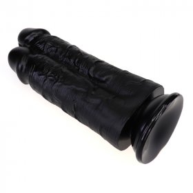 Double Penetrator Suction Cup Dildo 10 Inch