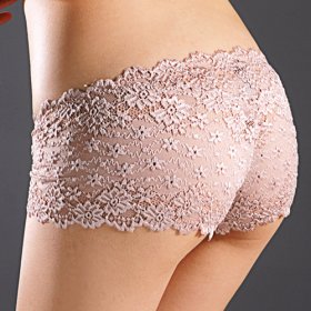 Alluring Floral Lace Transparent Panty Lingerie