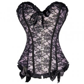 Charming Bowknot Decorated Floral Lace Body Shaper