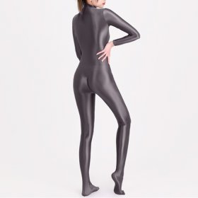 High Elastic Double Zippers Crotchless Jumpsuit