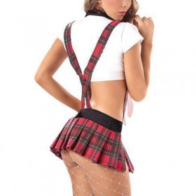 Hot Lace-up School Girl Suspender Skirt Costume