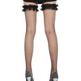 Cheap Selling Sexy Mesh Stockings With Lace Trim