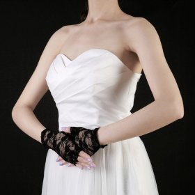 Elegant Lace Half-finger Gloves For Ladies