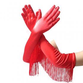 New Long Dancing Gloves With Tassels